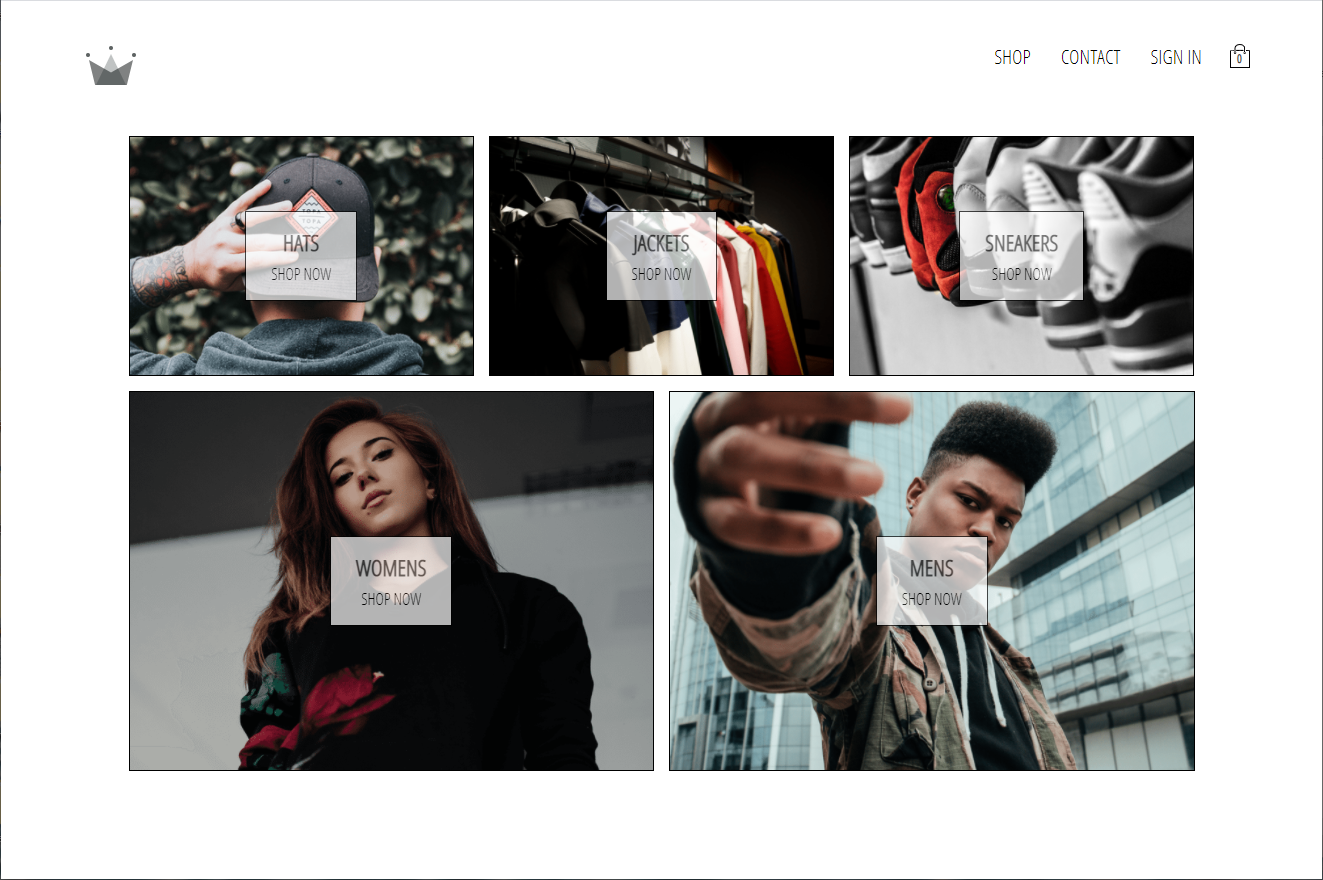 Crown Clothing - E-Commerce Website